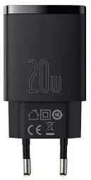 Мережевий зарядний пристрій Baseus Cube Fast Charger USB+Type-C 20 W P10111403113-00 Black - мініатюра 4