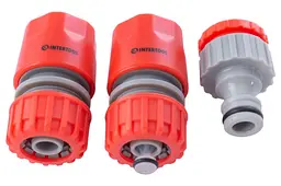 Пістолет розпилювач для поливу Intertool GE-0005 8 функцій хром x 1 адаптер x 2 конектора - мініатюра 4