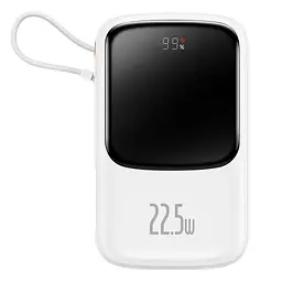 Портативна батарея Baseus Qpow Pro Digital Display Fast Charge Power Bank 20000mAh 22.5W PPQD030102 White - мініатюра 2