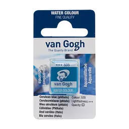 Фарба акварельна Van Gogh (535) Церулеум блакитний ФЦ кювета Royal Talens (8712079419356)