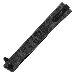 Ніж Ocaso Solstice, Engraved titanium Topo Pattern, Black (10ETB) - мініатюра 7