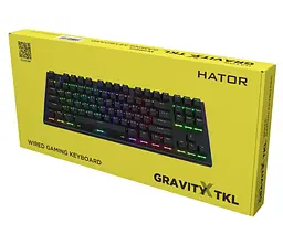 Клавіатура ігрова механічна Hator HTK-550UA Black Gravity X TKL Orange - мініатюра 6