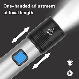Ліхтар ручний T6 LED акумуляторний зарядка від USB кишеньковий ліхтарик UKC K31 - мініатюра 7