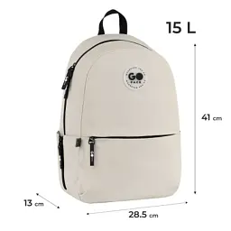 Рюкзак шкільний GoPack Education Teens 188M-1 бежевий (GO26-188M-1) - мініатюра 12