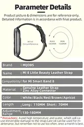 Шкіряний ремінець MiJobs для фітнес-браслета Xiaomi Mi Band 8 і 9 Type A коричневий, тримач - золотистий - мініатюра 7