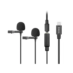 BOYA BY-M2D -Digital Dual-Lavalier microphone for iOS Devices- Lightning conn...
