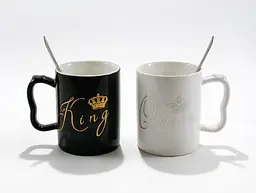 Набір кухлів порцелянових Interos King&Queen LOVE 300 мл 2 шт (445-14)