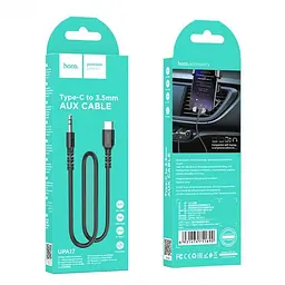 Кабель Hoco UPA17 Pisces Cable 3.5" to Type-C 1m Black - мініатюра 2