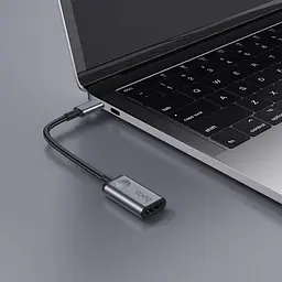 Конвертер Type-C HUB HOCO HB21 Type-C to HDMI конвертер Metal Gray - мініатюра 3