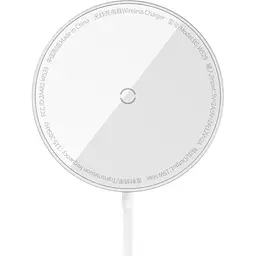 Зарядний пристрій Baseus Simple Mini3 Magnetic Wireless Charger 15W silver (CCJJ040012) - мініатюра 3