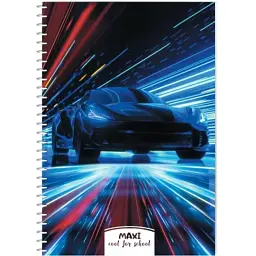 Блокнот Maxi А5, пластикова обкладинка, спіраль, 60 арк., клітинка (MX21213-09)