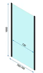 Душова кабіна Rea Rapid Fold 80x80 black REA-K6421 + REA-K6418, Чорний матовий, Універсальна, прозрачний, Чорний матовий - мініатюра 7