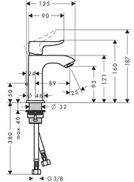 Змішувач для умивальника Hansgrohe Metris EcoSmart 31088000 Хром - мініатюра 3