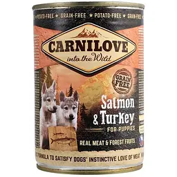 Вологий корм Carnilove Salmon & Turkey для цуценят лосось та індичка 400 г