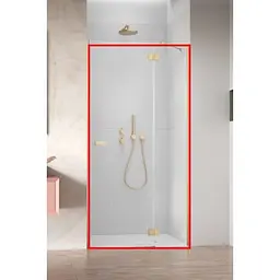 Душові двері Radaway Garda DWJ 100х195 праві, прозоре скло, матове золото (10710100-99-01R)