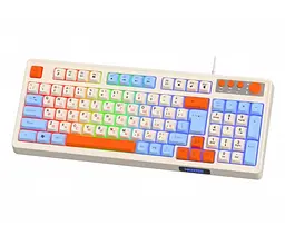 Ігрова клавіатура Maxxter KBG3C01 USB White-Blue