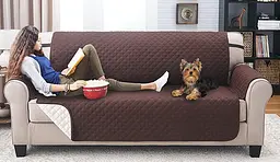 Стьобане покривало-накидка на диван двостороннє Couch Coat - мініатюра 4