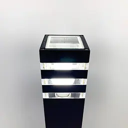 Вуличний ліхтар в чорному кольорі корпусу 60 см | Line F | Арт. 8024 60CM BK (стовп) - мініатюра 3