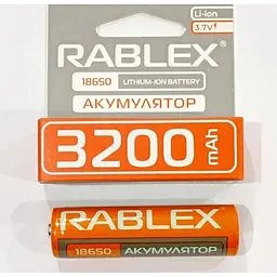 Літій-іонний акумулятор Rablex 18650 3200 mAh 3.7 V (Li-ion) Original - мініатюра 6