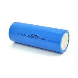 Акумулятор 26650 3300mAh, LiFePO4, FlatTop, 3.2V, Blue Vipow (IFR26650-3300mAhFT / 31075) - мініатюра 2