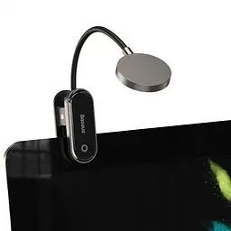 Міні лампа-прищіпка Baseus з акумулятором Comfort Mini Clip Lamp 350 мА·ч 3 режими Гнучкість 360° Чорний - мініатюра 3