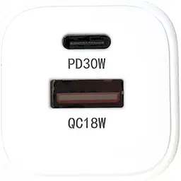Мережевий зарядний пристрій Monblan Nano Series 30W USB-A + USB-C White [160735] - мініатюра 4
