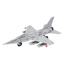 Дитячий металевий конструктор ТехноК Винищувач F16, 9598TXK 430 деталей - мініатюра 2