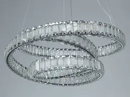 LED люстра Romin хром 92 Вт кришталь з пультом - мініатюра 3