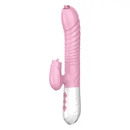 Вібратор для подвійної стимуляції Silicone Vibrator USB 7 Function and Thrusting Function / Heating Boss Series 63-00051 100160