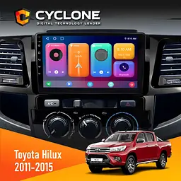 Штатна магнітола Toyota Hilux 2011-2015 Cyclone C9-001 2x32 CPL Cyclone (НФ-00004538)