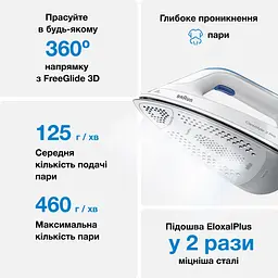 Прасувальна система Braun CareStyle 3 Pro IS 3157 BL біло-блакитна - мініатюра 5