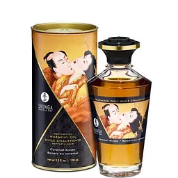 Зігрівальна масажна олія Shunga Aphrodisiac Warming Oil, 100 мл (карамель) - мініатюра 2