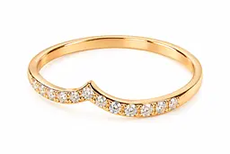 Жіноча каблучка Jewellery Continent з жовтого золота з діамантами 14.5 (К-0882)