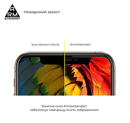 Захисне скло для TECNO Camon 16/16 SE, Full Glue, 2.5D, на весь екран, глянцеве, загартоване 9H, повне проклеювання по всій поверхні, з чорною рамкою, протиударне, ArmorStandart (ARM58471) - мініатюра 4