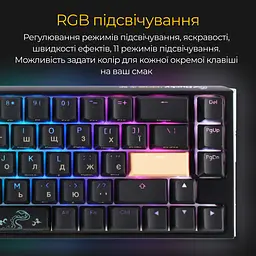 Клавіатура Ducky One 3 SF Cherry MX Red RGB UA USB Black (DKON2167ST-RUAPXCLAWSC1) - мініатюра 4