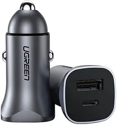 Автозарядка 2xUSB 30W (USB-C + USB-A) CD130 Ugreen (40858)
