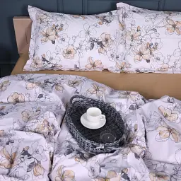 Простирадло на резинці MirSon Поплін 00-2 Beige Flowers 70x130 см (2200009700712) - мініатюра 5