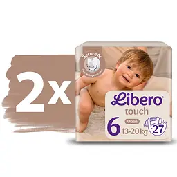 Набір підгузки Libero Touch 13-20 кг розмір 6 54 шт. - мініатюра 2