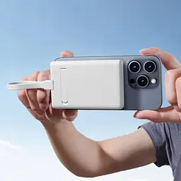 УМБ Joyroom Magnetic Wireless 10000mAh JR-PBM01 20W QC, USB-C In/Out White - мініатюра 9
