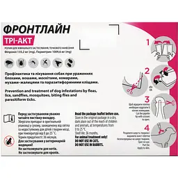 Краплі Boehringer Ingelheim Frontline Tri-Act від бліх та кліщів для собак 10-20 кг 6 мл (3 шт. х 2 мл) (159913) - мініатюра 3