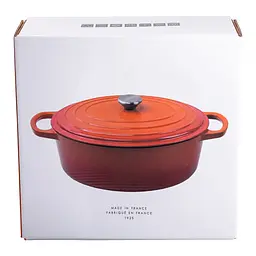 Гусятниця чавунна емальована 6 л, червоний Yongkang HP-FLG-17 RED - мініатюра 7
