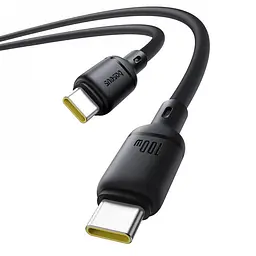 Кабель Baseus Silky Series Fast Charging Type-C to Type-C 100W (2m) black (P10377704113-01) - мініатюра 2