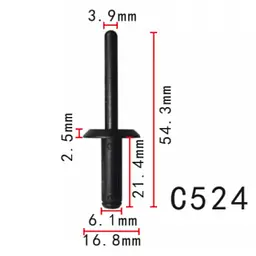 Заклепки пластикова Ford (N804759S, N804759-S, 25026) (C524)