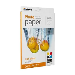 Фотопапір ColorWay A4 180г glossy 20л (PG180020A4) - мініатюра 2