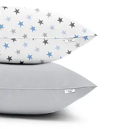 Набір наволочок Cosas Gb stars 40х60 см бірюзовий (SetPillow_StarGreyBlue_Grey_40х60) - мініатюра 3