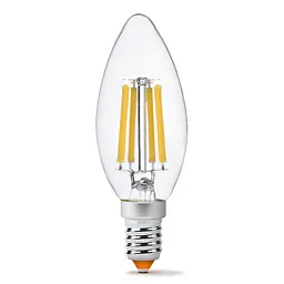 Лампочка Videx Filament C37F 6W E14 3000K 220V (VL-C37F-06143) - мініатюра 1