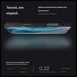 Оригінальний протиударний чохол Spigen Liquid Air Armor для Iphone 16 Pro Max (6.9") Matte Black ACS07988 - мініатюра 3