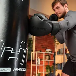 Боксерські рукавиці Hop-Sport HS-BG12 12oz чорні - мініатюра 2