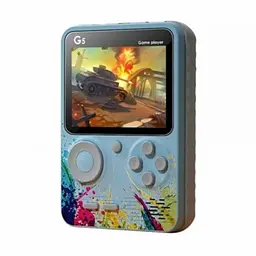 Ігрова ретро приставка 3" LCD 500 ігор з джойстиком UKC G5 Game Box 9214 блакитна - мініатюра 3