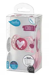 Силіконова ортодонтична пустушка Nuvita Air55 Cool Love, 0+ міс., рожевий (NV7064PR) - мініатюра 3